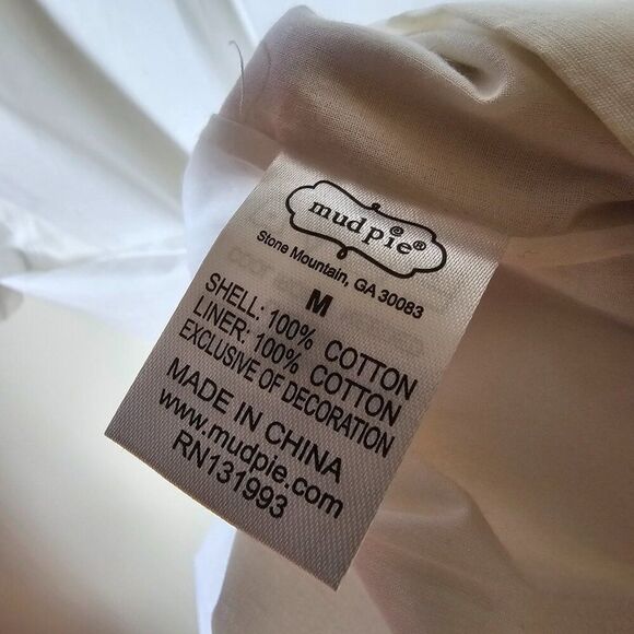 EUC MUDPIE WHITE EMBROIDERED BELL SLEEVES VINTAGE STYLE DRESS SIZE M - Picture 14 of 16